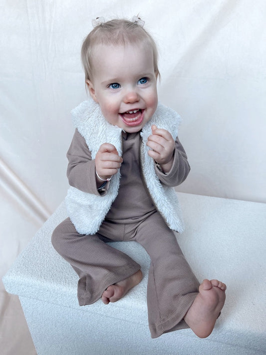 Babykleding - Flared Saar taupe